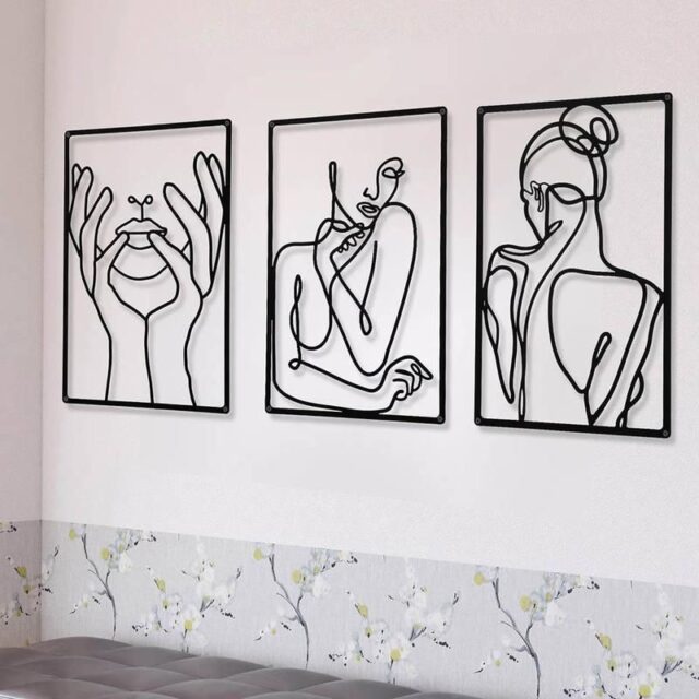 minimalist woman abstract wall art