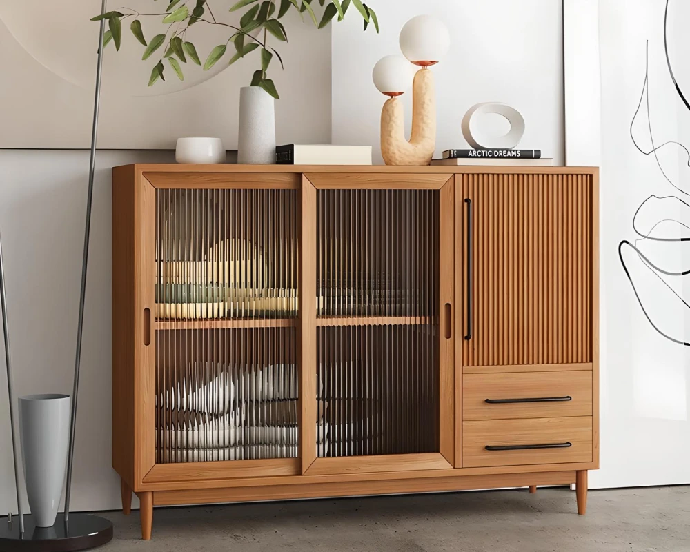 sideboard buffet with glass doors